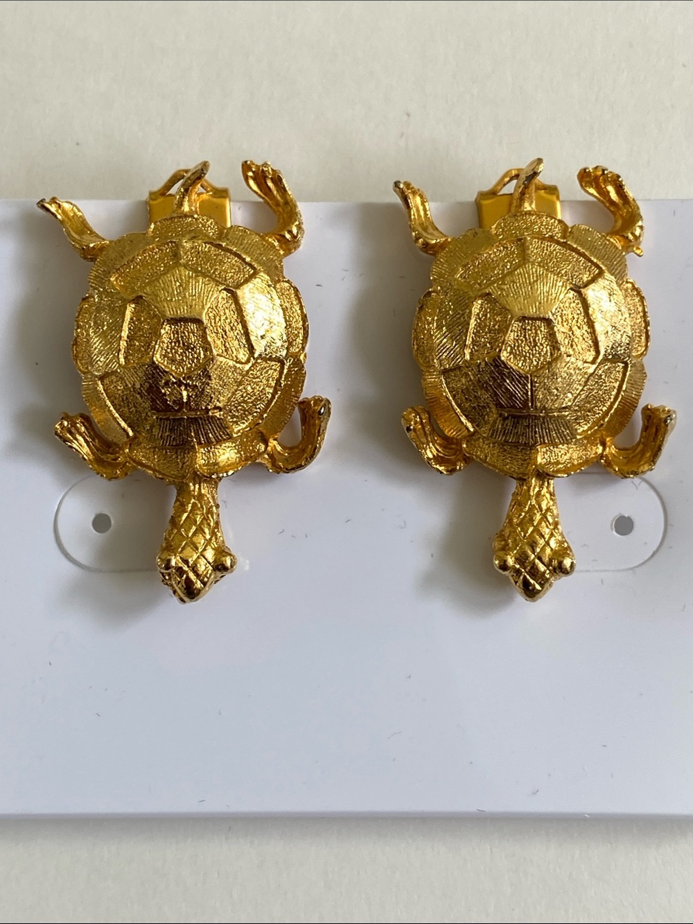 Gold Tone Turtle Clips Set of 2